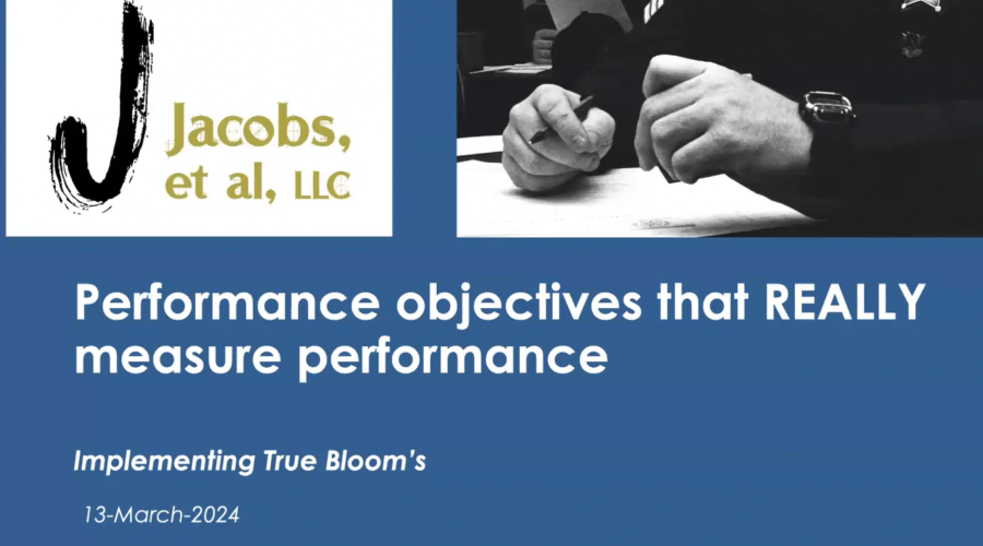 Performance Objectives that REALLY Measure Performance
